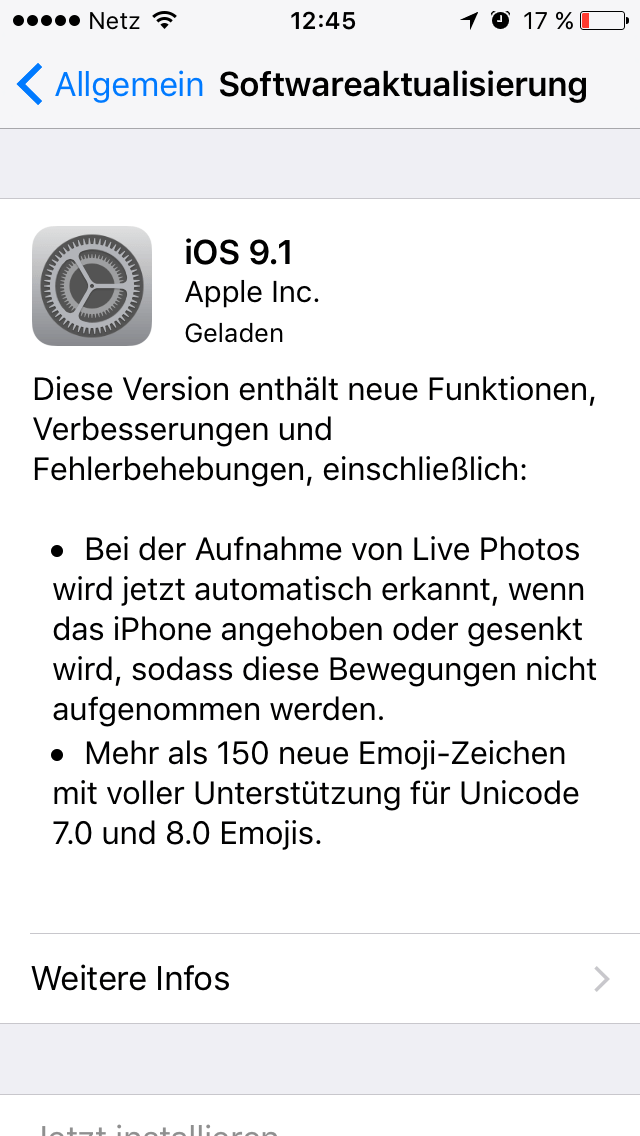 iOS Update iPhone